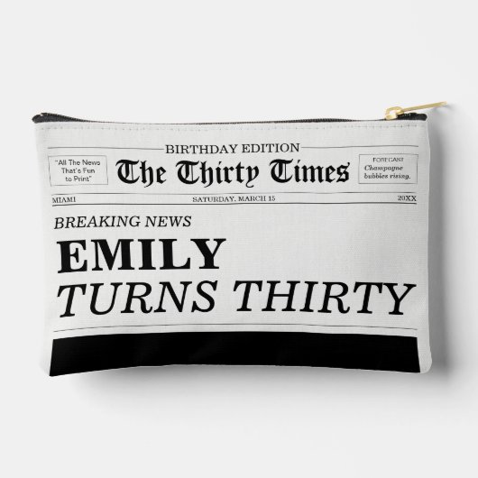 The Thirty Times Newspaper 30th Birthday Party Etui (Achterkant)