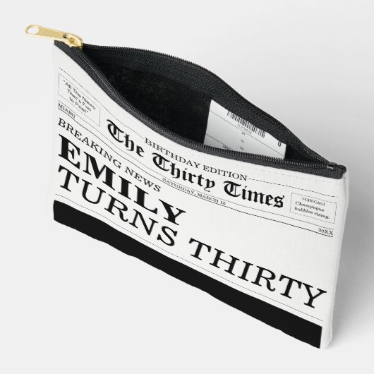 The Thirty Times Newspaper 30th Birthday Party Etui (Open)