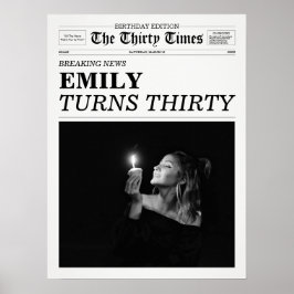 The Thirty Times Newspaper 30th Birthday Poster