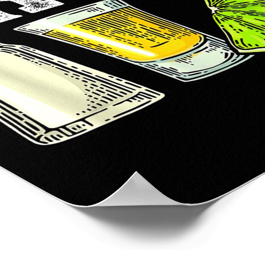 The Three Amigos Lime Salt Tequila Funny Cinco De  Poster (Hoek)