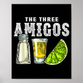 The Three Amigos Lime Salt Tequila Funny Cinco De  Poster (Voorkant)