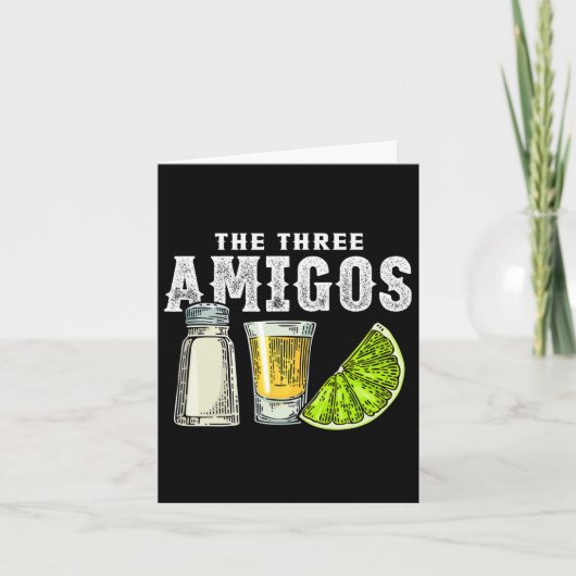 The Three Amigos Lime Salt Tequila Grappige Cinco  Kaart (Voorkant)