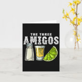 The Three Amigos Lime Salt Tequila Grappige Cinco  Kaart (Gele Bloem)