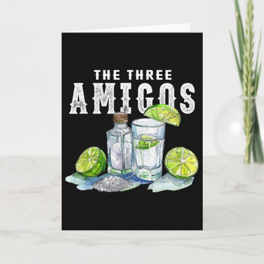 The Three Amigos Lime Zout Tequila Grappige Cinco Kaart (Voorkant)