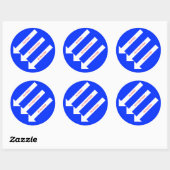 The Three Arrows Ronde Sticker (Vel)