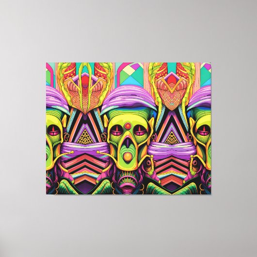 The Three Cyborg Problem Canvas Afdruk (Voorkant)