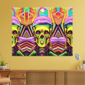 The Three Cyborg Problem Canvas Afdruk (Insitu (Woonkamer))