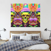 The Three Cyborg Problem Canvas Afdruk (Insitu (Slaapkamer))