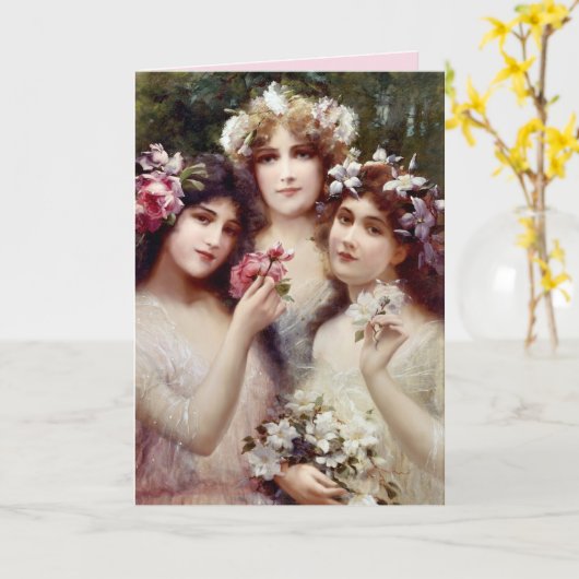 The Three Graces Kaart (Gele Bloem)
