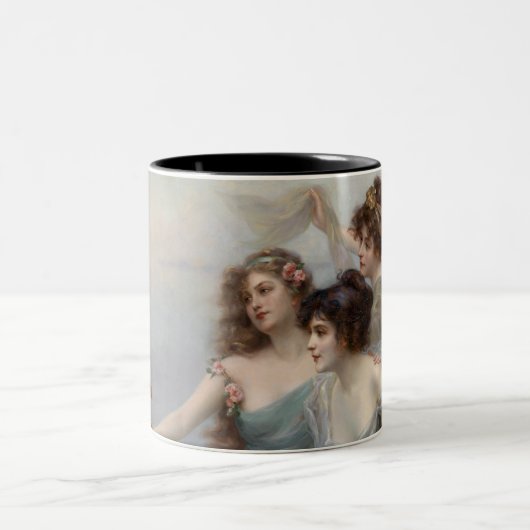 "The Three Graces" van Edouard Bisson Tweekleurige Koffiemok (Center)