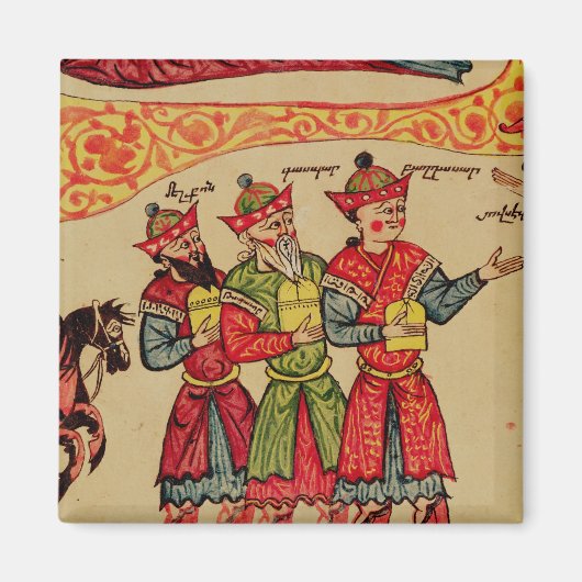 The Three Magi, detail van de Nativiteit Magneet (Voorkant)