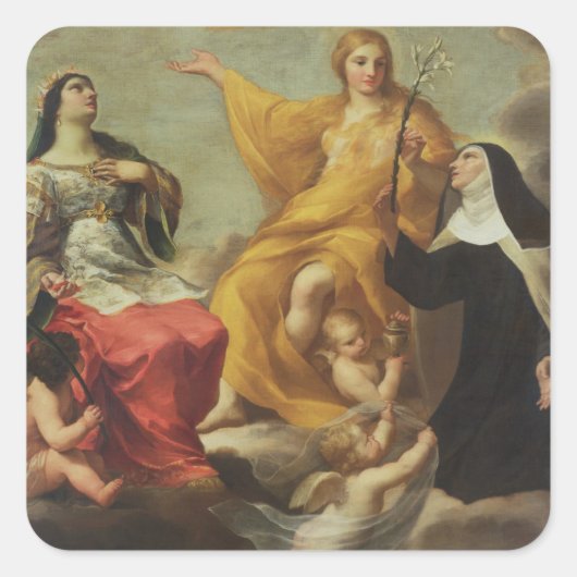 The Three Marys, 1633 (olie op canvas) Vierkante Sticker (Voorkant)