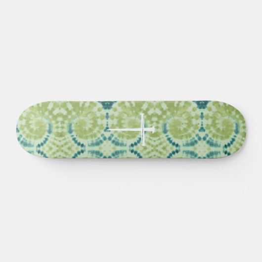 The Three Nails Cross Green Tie Die Christian Persoonlijk Skateboard (Horizontaal)