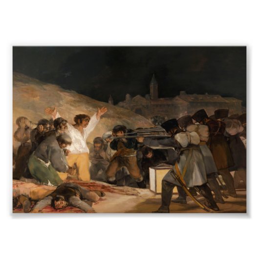 The Three of May by Francisco de Goya Foto Afdruk (Voorkant)