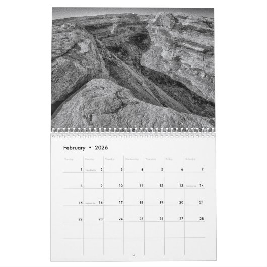 The Thrill Society 2018 Black and White Calendar Kalender (Feb 2026)