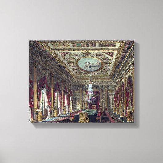 The Throne Room, Carlton House, uit 'The History' Canvas Afdruk (Voorkant)