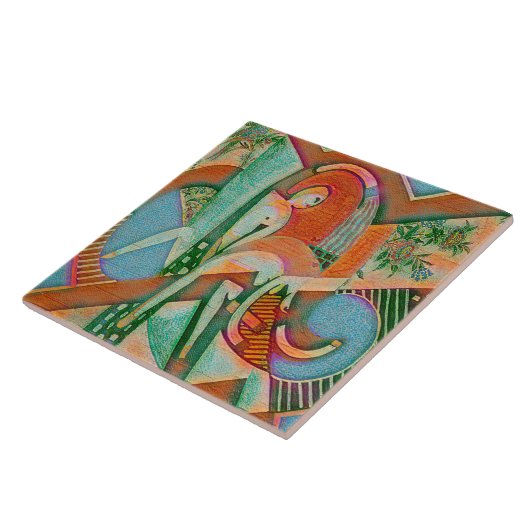 The Thundershower – Abstract Chaos in Bloom Tegeltje (Zijkant)