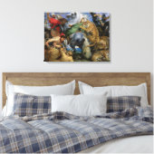 The Tiger Hunt, c.1616 Canvas Afdruk (Insitu (Slaapkamer))