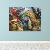The Tiger Hunt, c.1616 Canvas Afdruk (Insitu (Houten vloer))
