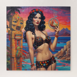 The Tiki Dream Beach Daydream - Ken Gage Kunst Legpuzzel