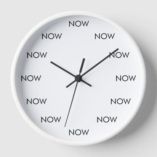 The Time Is NOW Clock – Present Moment Reminder (Voorkant)