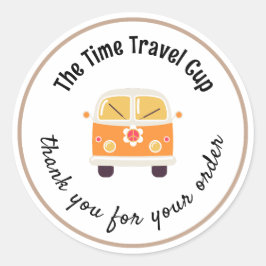 The Time Traveler Cup Business bedankt voor bestel Ronde Sticker