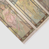 The Times of the Day door Alphonse Mucha Tissuepapier (Detail)