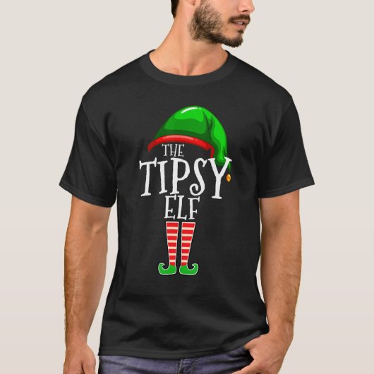The Tipsy Elf Family Matching Group Christmas   Dr T-shirt (Voorkant)