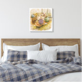 The Toads' Tea Party (door Beatrix Potter) Canvas Afdruk (Insitu (Slaapkamer))