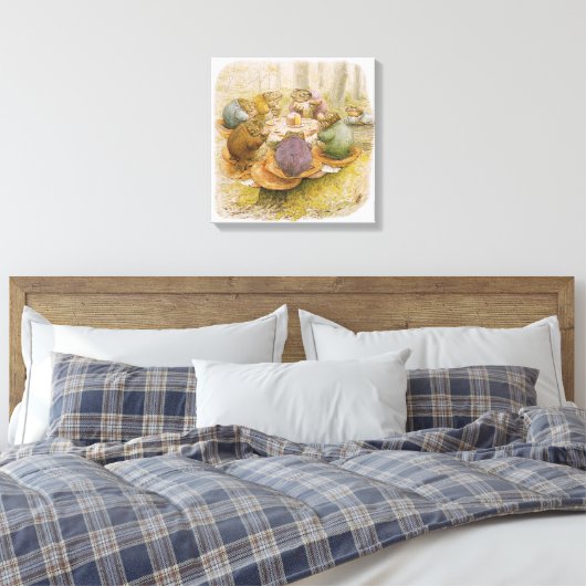 The Toads' Tea Party (door Beatrix Potter) Canvas Afdruk (Insitu (Slaapkamer))