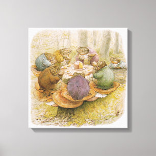 The Toads' Tea Party (door Beatrix Potter) Canvas Afdruk