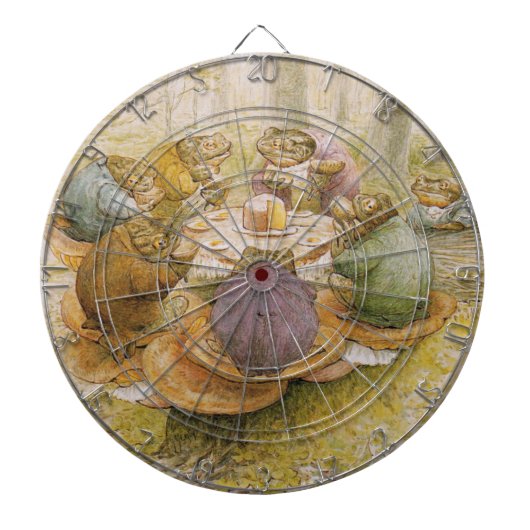 The Toads' Tea Party (door Beatrix Potter) Dartbord (Voorkant)