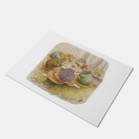 The Toads' Tea Party (door Beatrix Potter) Deurmat (Schuin)