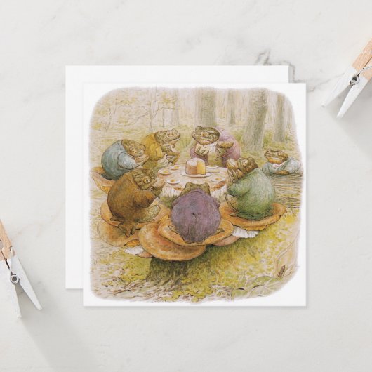 The Toads' Tea Party (door Beatrix Potter) Kaart (Voorkant / Achterkant in situ)
