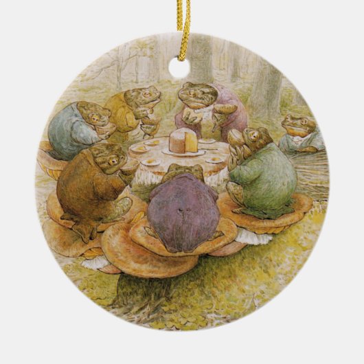The Toads' Tea Party (door Beatrix Potter) Keramisch Ornament (Voorkant)