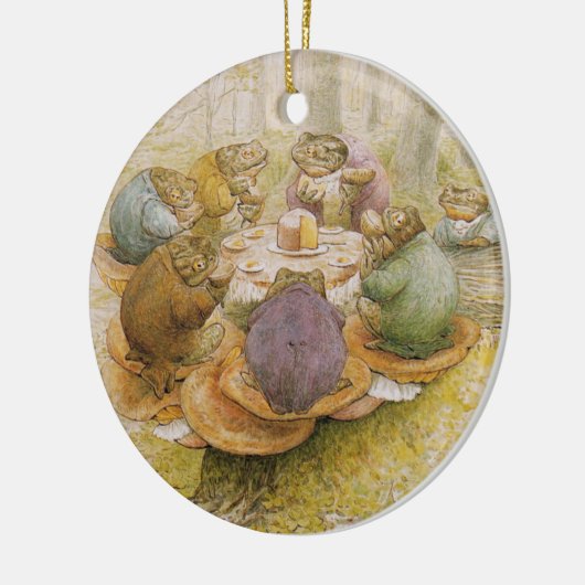 The Toads' Tea Party (door Beatrix Potter) Keramisch Ornament (Links)