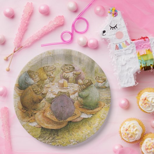 The Toads' Tea Party (door Beatrix Potter) Papieren Bordje (Feest)