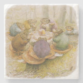 The Toads' Tea Party (door Beatrix Potter) Stenen Onderzetter (Voorkant)