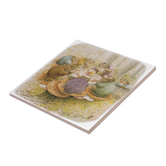 The Toads' Tea Party (door Beatrix Potter) Tegeltje (Zijkant)