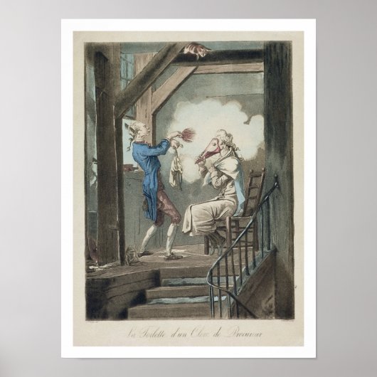 The Toilet of an Attorney's Clerk, gegraveerd door Poster (Voorkant)