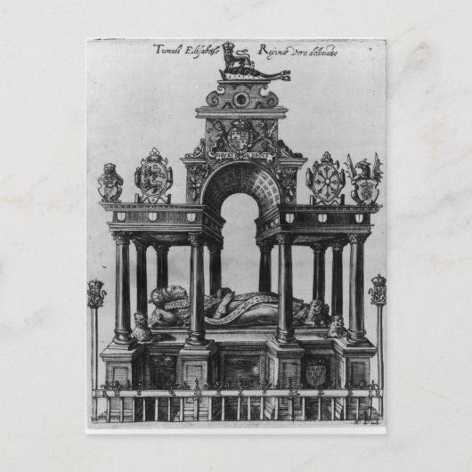 The Tomb of Elizabeth I, 1620 Briefkaart (Voorkant)