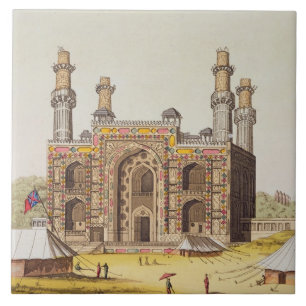 The Tomb of the Mughal emperor Akbar, from 'Le Cos Tegeltje