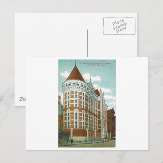 The Tombs and Strafcourt Building, NY Briefkaart (Voorkant / Achterkant)