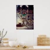 The Torch Race, Grecian Olympics Olympische Spelen Poster (Keuken)