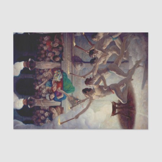 The Torch Race, Grecian Olympics Olympische Spelen Tissuepapier (Voorkant)