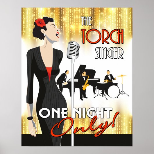 The Torch Singer, 16x20 Poster Art, Muziek Thema (Voorkant)