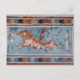 The Toreador Fresco, Knossos Palace, Kreta Briefkaart