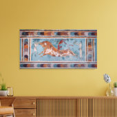 The Toreador Fresco, Knossos Palace, Kreta Canvas Afdruk (Insitu (Woonkamer))