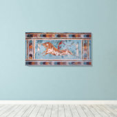 The Toreador Fresco, Knossos Palace, Kreta Canvas Afdruk (Insitu (Houten vloer))