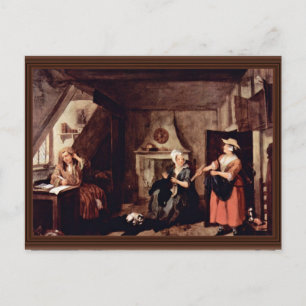 The Tormented Poet by Hogarth, William Briefkaart